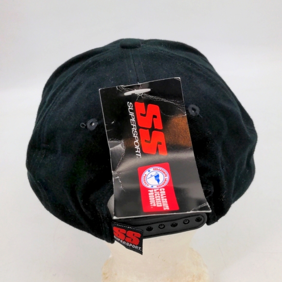 Vintage Iowa Hawkeyes Supersport Shockwave Black Strapback Hat Cap New With Tags - Picture 4 of 10